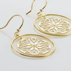 Histoire D'Or Boucles D'oreilles Pendantes Rosace Or Jaune 6 Histoire D'Or Boucles D'oreilles Pendantes Rosace Or Jaune -Boucles d'oreilles pendantes Soldes Boutique B3OFJW0636 view2