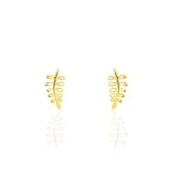 Histoire D'Or Boucles D'oreilles Puces Bartolomea Feuilles Or Jaune