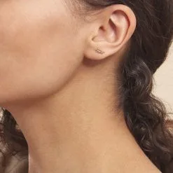 Histoire D'Or Boucles D'oreilles Puces Bartolomea Feuilles Or Jaune -Boucles d'oreilles pendantes Soldes Boutique B3OFJW0682 model0