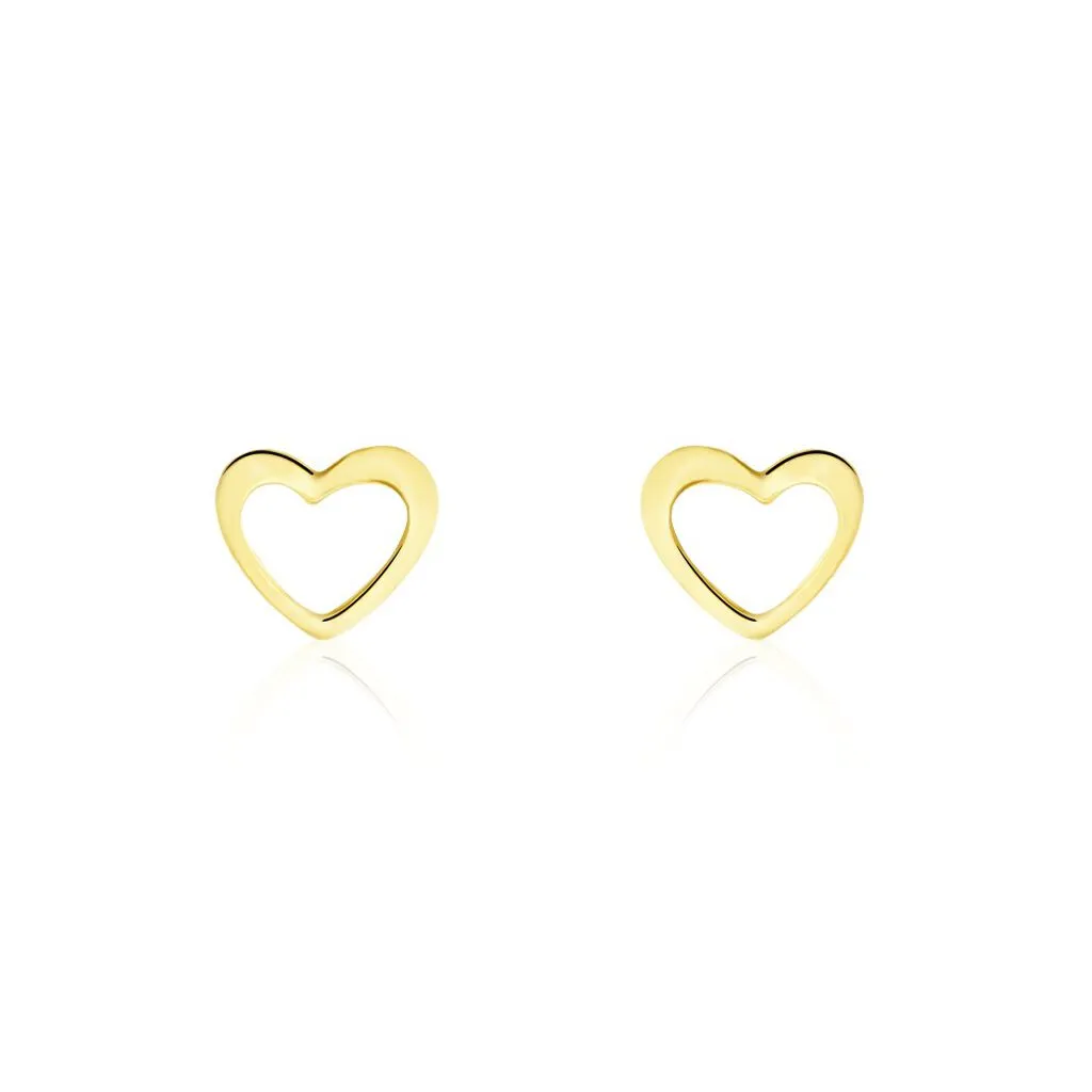 Histoire D'Or Boucles D'oreilles Puces Anne-maudae Coeurs Or Jaune 1 Histoire D'Or Boucles D'oreilles Puces Anne-maudae Coeurs Or Jaune