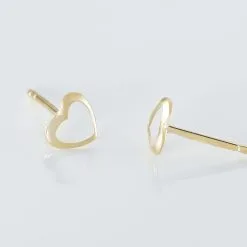 Histoire D'Or Boucles D'oreilles Puces Anne-maudae Coeurs Or Jaune 7 Histoire D'Or Boucles D'oreilles Puces Anne-maudae Coeurs Or Jaune -Boucles d'oreilles pendantes Soldes Boutique B3OFJW0783 view2