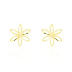 Histoire D'Or Boucles D'oreilles Puces Philine Fleur Or Jaune