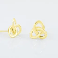 Histoire D'Or Boucles D'oreilles Puces Philine Fleur Or Jaune -Boucles d'oreilles pendantes Soldes Boutique B3OFJW0866 view2