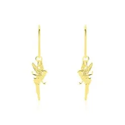 Histoire D'Or Boucles D'oreilles Pendantes Fee Or Jaune