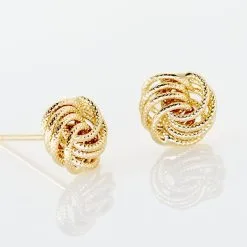 Histoire D'Or Boucles D'oreilles Puces Ilhame Nid Or Jaune -Boucles d'oreilles pendantes Soldes Boutique B3OFJW0887 view2