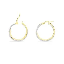 Histoire D'Or Créoles Lolly Or Bicolore -Boucles d'oreilles pendantes Soldes Boutique B3OFJW0909 view3