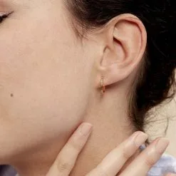 Histoire D'Or Créoles Thyrza Or Jaune -Boucles d'oreilles pendantes Soldes Boutique B3OFJW0929 model1