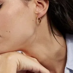 Histoire D'Or Créoles Thyrza Or Jaune 8 Histoire D'Or Créoles Thyrza Or Jaune -Boucles d'oreilles pendantes Soldes Boutique B3OFJW0930 model0