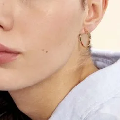 Histoire D'Or Créoles Thyrza Or Jaune -Boucles d'oreilles pendantes Soldes Boutique B3OFJW0931 model1