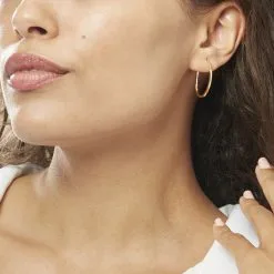 Histoire D'Or Créoles Telya Or Jaune -Boucles d'oreilles pendantes Soldes Boutique B3OFJW0934 model0