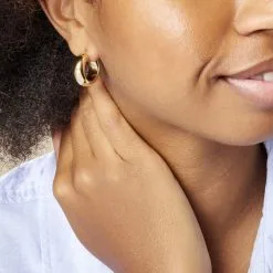 Histoire D'Or Créoles Telly Or Jaune -Boucles d'oreilles pendantes Soldes Boutique B3OFJW0936 model0