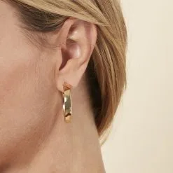 Histoire D'Or Créoles Terezia Or Jaune -Boucles d'oreilles pendantes Soldes Boutique B3OFJW0941 model0