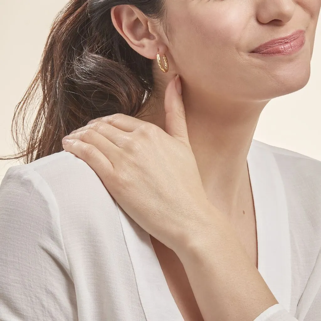 Histoire D'Or Créoles Udara Or Jaune 5 Histoire D'Or Créoles Udara Or Jaune – Image 5