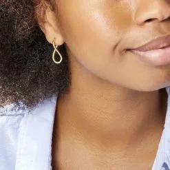 Histoire D'Or Créoles Hellen Or Jaune 9 Histoire D'Or Créoles Hellen Or Jaune -Boucles d'oreilles pendantes Soldes Boutique B3OFJW0955 model0