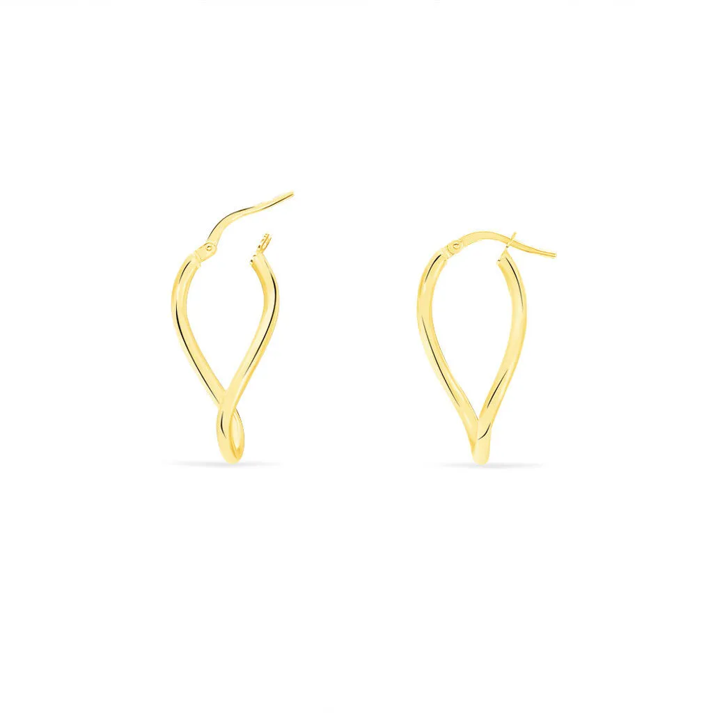 Histoire D'Or Créoles Hellen Or Jaune 4 Histoire D'Or Créoles Hellen Or Jaune – Image 4