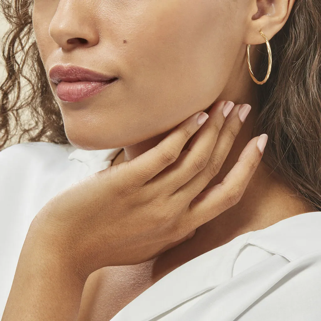 Histoire D'Or Créoles Youri Or Jaune 4 Histoire D'Or Créoles Youri Or Jaune – Image 4