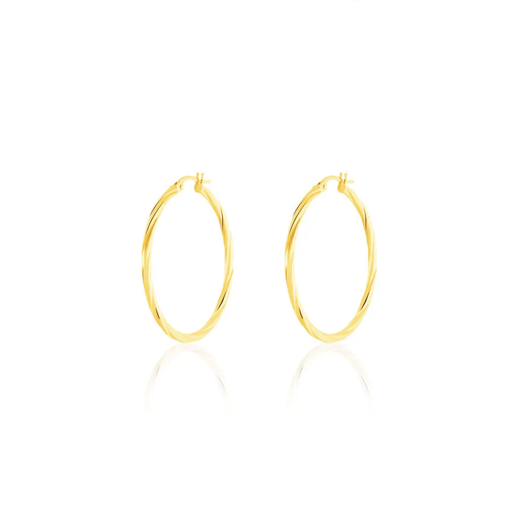 Histoire D'Or Créoles Youri Or Jaune 2 Histoire D'Or Créoles Youri Or Jaune – Image 2