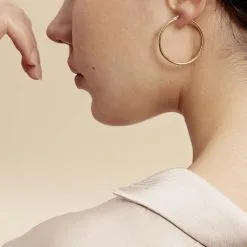 Histoire D'Or Créoles Verania Or Jaune -Boucles d'oreilles pendantes Soldes Boutique B3OFJW0971 model1