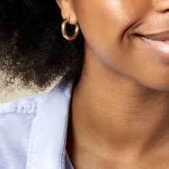 Histoire D'Or Créoles Yori Or Jaune -Boucles d'oreilles pendantes Soldes Boutique B3OFJW0973 model1