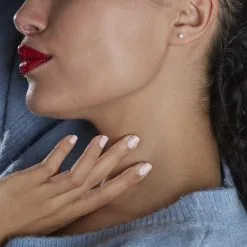 Histoire D'Or Boucles D'oreilles Puces Fidelia Boule Or Jaune Boules Cristal -Boucles d'oreilles pendantes Soldes Boutique B3OFJXW210 model0