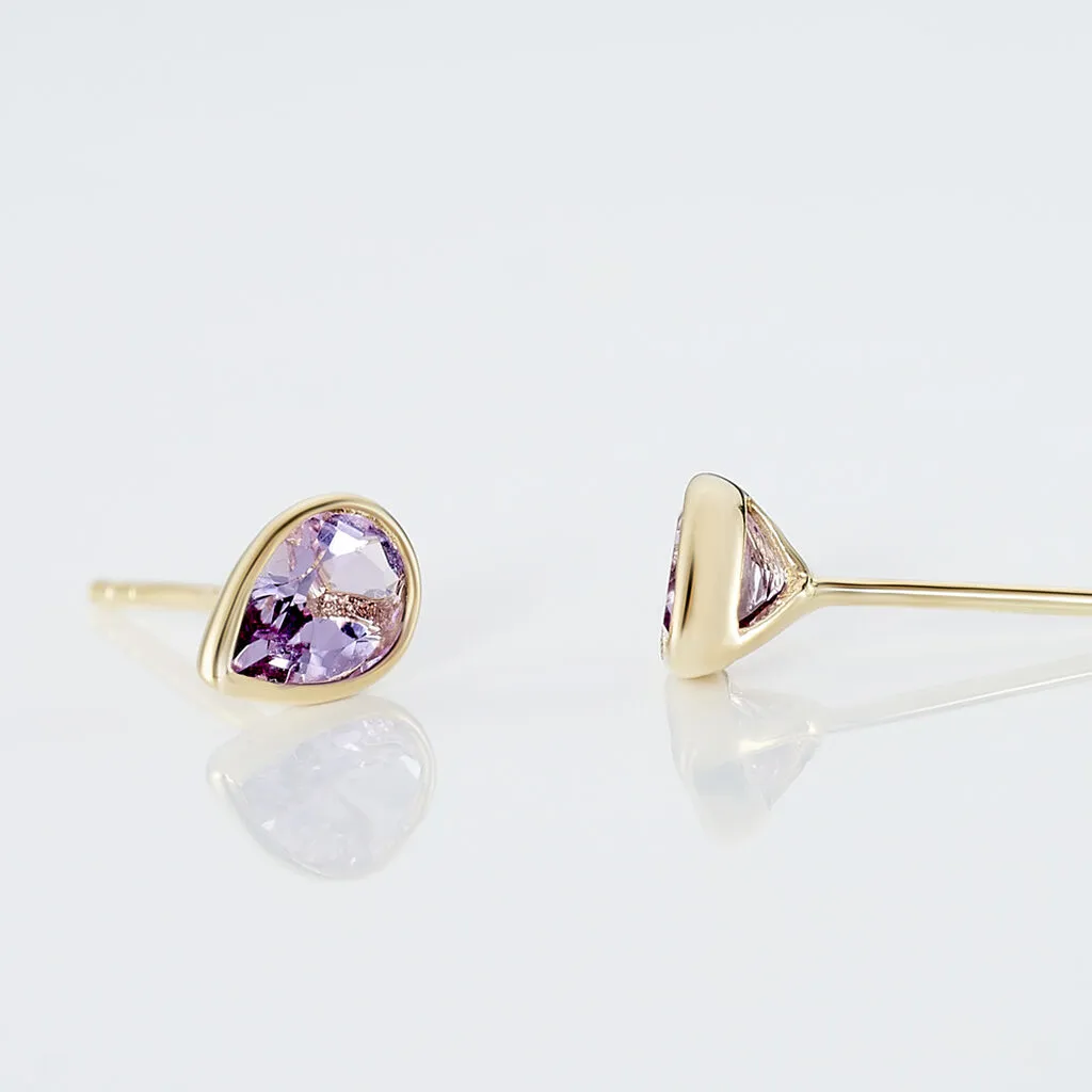 Histoire D'Or Boucles D'oreilles Puces Fassia Or Jaune Amethyste 3 Histoire D'Or Boucles D'oreilles Puces Fassia Or Jaune Amethyste – Image 3