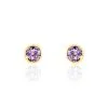 Histoire D'Or Boucles D'oreilles Puces Parmeclos Or Jaune Amethyste