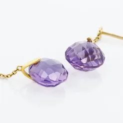 Histoire D'Or Boucles D'oreilles Pendantes Ludmille Or Jaune Amethyste -Boucles d'oreilles pendantes Soldes Boutique B3OFJYI177 view2