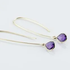 Histoire D'Or Créoles Phie Poire Or Jaune Amethyste 8 Histoire D'Or Créoles Phie Poire Or Jaune Amethyste -Boucles d'oreilles pendantes Soldes Boutique B3OFJYI180 view3