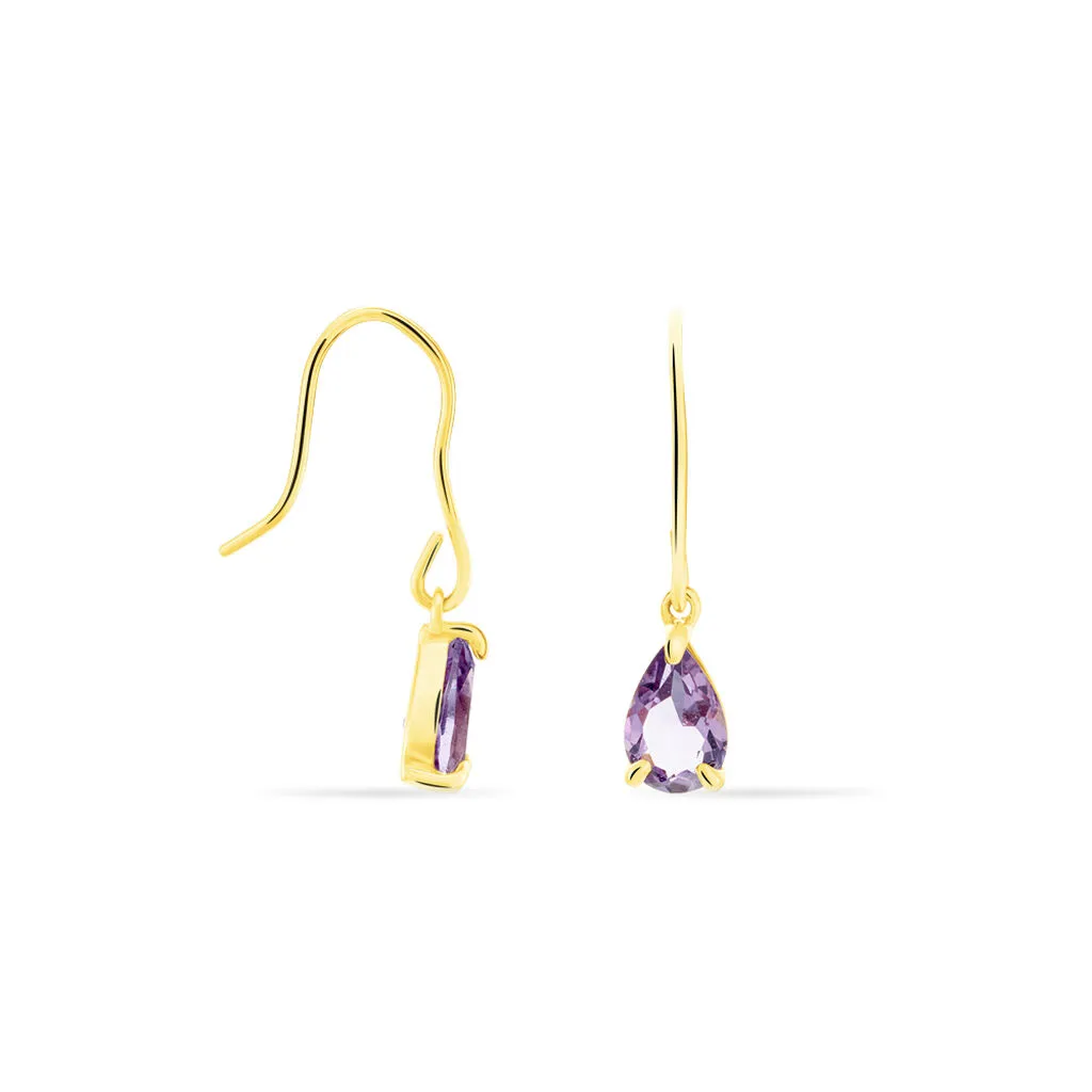 Histoire D'Or Boucles D'oreilles Pendantes Kalyne Or Jaune Amethyste 2 Histoire D'Or Boucles D'oreilles Pendantes Kalyne Or Jaune Amethyste – Image 2
