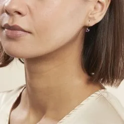 Histoire D'Or Boucles D'oreilles Pendantes Or Jaune Zoe Améthyste -Boucles d'oreilles pendantes Soldes Boutique B3OFJYI190 model0