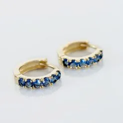 Histoire D'Or Créoles Andgelina Rondes Or Jaune Oxyde De Zirconium -Boucles d'oreilles pendantes Soldes Boutique B3OFJZB116 view2