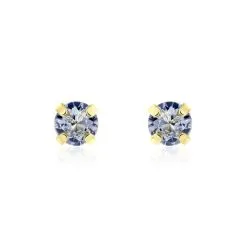 Histoire D'Or Boucles D'oreilles Puces Or Jaune Oxyde De Zirconium