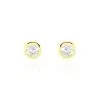 Histoire D'Or Boucles D'oreilles Puces Daria Serti Clos Or Jaune Oxyde De Zirconium