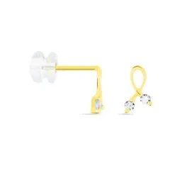 Histoire D'Or Boucles D'oreilles Puces Alvina Ruban Or Jaune Oxyde De Zirconium 5 Histoire D'Or Boucles D'oreilles Puces Alvina Ruban Or Jaune Oxyde De Zirconium -Boucles d'oreilles pendantes Soldes Boutique B3OFJZW131 view1