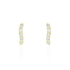 Histoire D'Or Boucles D'oreilles Pendantes Dahina Or Jaune Oxyde De Zirconium
