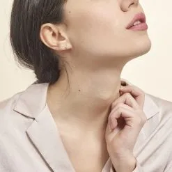 Histoire D'Or Boucles D'oreilles Puces Helie Goutte Or Jaune Oxyde De Zirconium -Boucles d'oreilles pendantes Soldes Boutique B3OFJZW145 model0