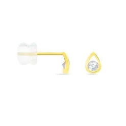 Histoire D'Or Boucles D'oreilles Puces Helie Goutte Or Jaune Oxyde De Zirconium -Boucles d'oreilles pendantes Soldes Boutique B3OFJZW145 view1