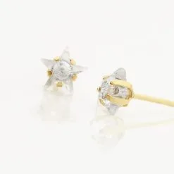 Histoire D'Or Boucles D'oreilles Puces Elais Etoile Or Jaune Oxyde De Zirconium -Boucles d'oreilles pendantes Soldes Boutique B3OFJZW268 view2