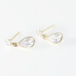 Histoire D'Or Boucles D'oreilles Pendantes Lika Or Jaune Oxyde De Zirconium -Boucles d'oreilles pendantes Soldes Boutique B3OFJZW343 view2