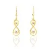 Histoire D'Or Boucles D'oreilles Pendantes Ademar Or Jaune Oxyde De Zirconium