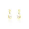 Histoire D'Or Boucles D'oreilles Pendantes Phaenna Or Jaune Oxyde De Zirconium