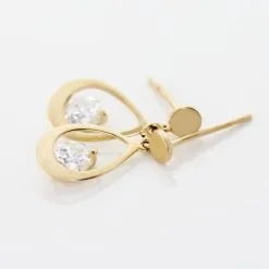 Histoire D'Or Boucles D'oreilles Pendantes Phaenna Or Jaune Oxyde De Zirconium -Boucles d'oreilles pendantes Soldes Boutique B3OFJZW460 view2