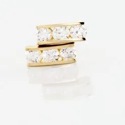 Histoire D'Or Boucles D'oreilles Puces Rachilda Or Jaune Oxyde De Zirconium -Boucles d'oreilles pendantes Soldes Boutique B3OFJZW477 view2