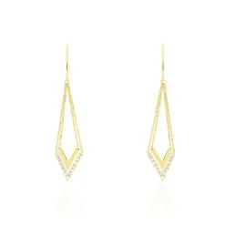 Histoire D'Or Boucles D'oreilles Pendantes Daina Or Jaune Oxyde De Zirconium