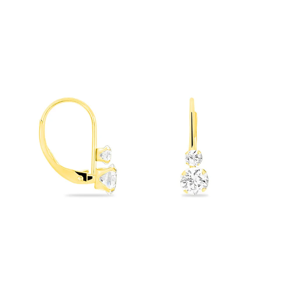 Histoire D'Or Boucles D'oreilles Pendantes Gulbeyaz Or Jaune Oxyde De Zirconium 2 Histoire D'Or Boucles D'oreilles Pendantes Gulbeyaz Or Jaune Oxyde De Zirconium – Image 2
