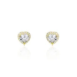 Histoire D'Or Boucles D'oreilles Puces Aymane Or Jaune Oxyde De Zirconium