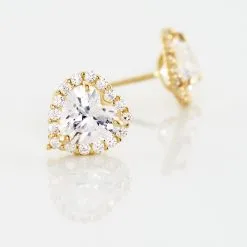 Histoire D'Or Boucles D'oreilles Puces Aymane Or Jaune Oxyde De Zirconium -Boucles d'oreilles pendantes Soldes Boutique B3OFJZW565 view2