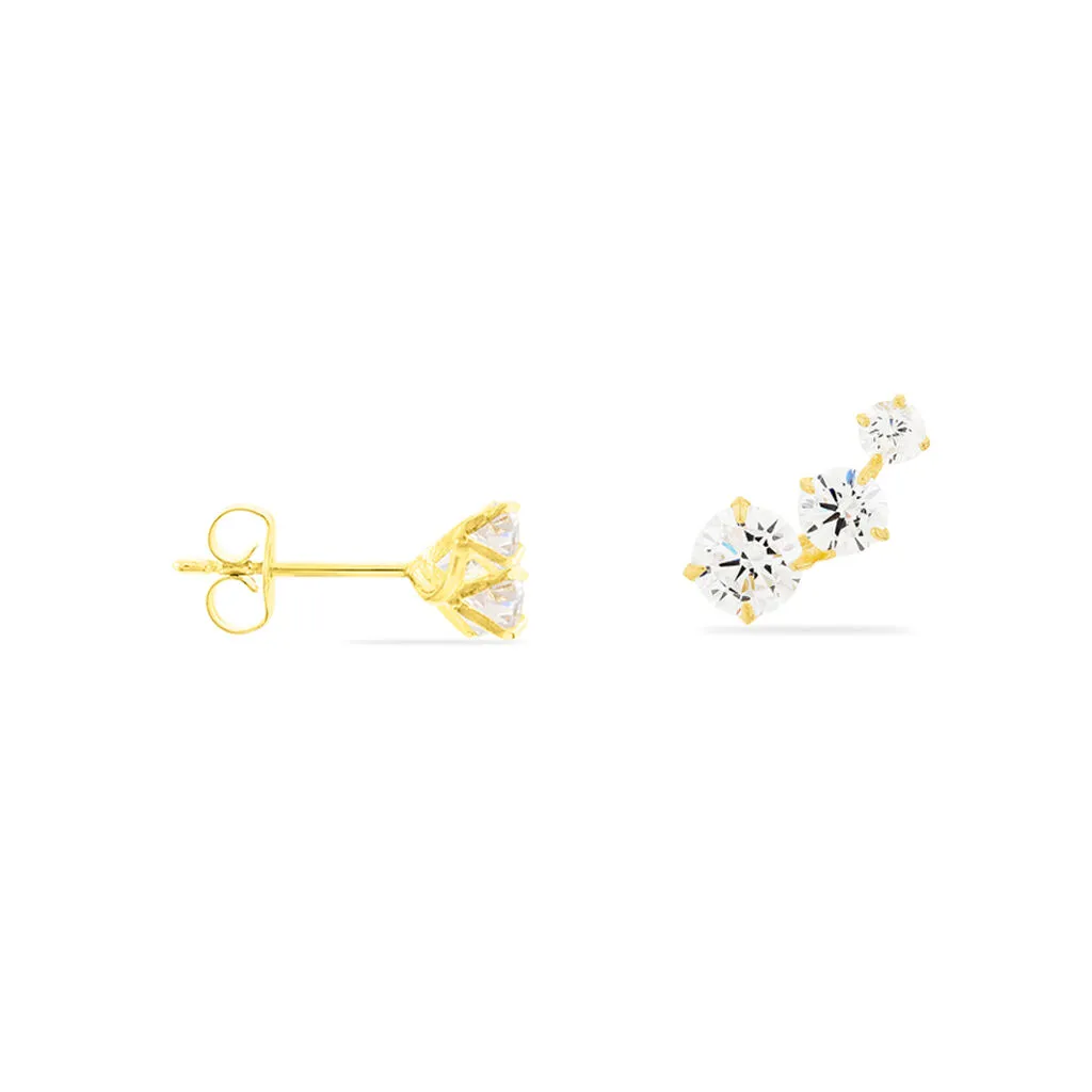 Histoire D'Or Bijoux D'oreilles Raffaele Or Jaune Oxyde De Zirconium 2 Histoire D'Or Bijoux D'oreilles Raffaele Or Jaune Oxyde De Zirconium – Image 2