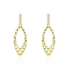 Histoire D'Or Boucles D'oreilles Pendantes Or Jaune Valeriano Oxydes De Zirconium