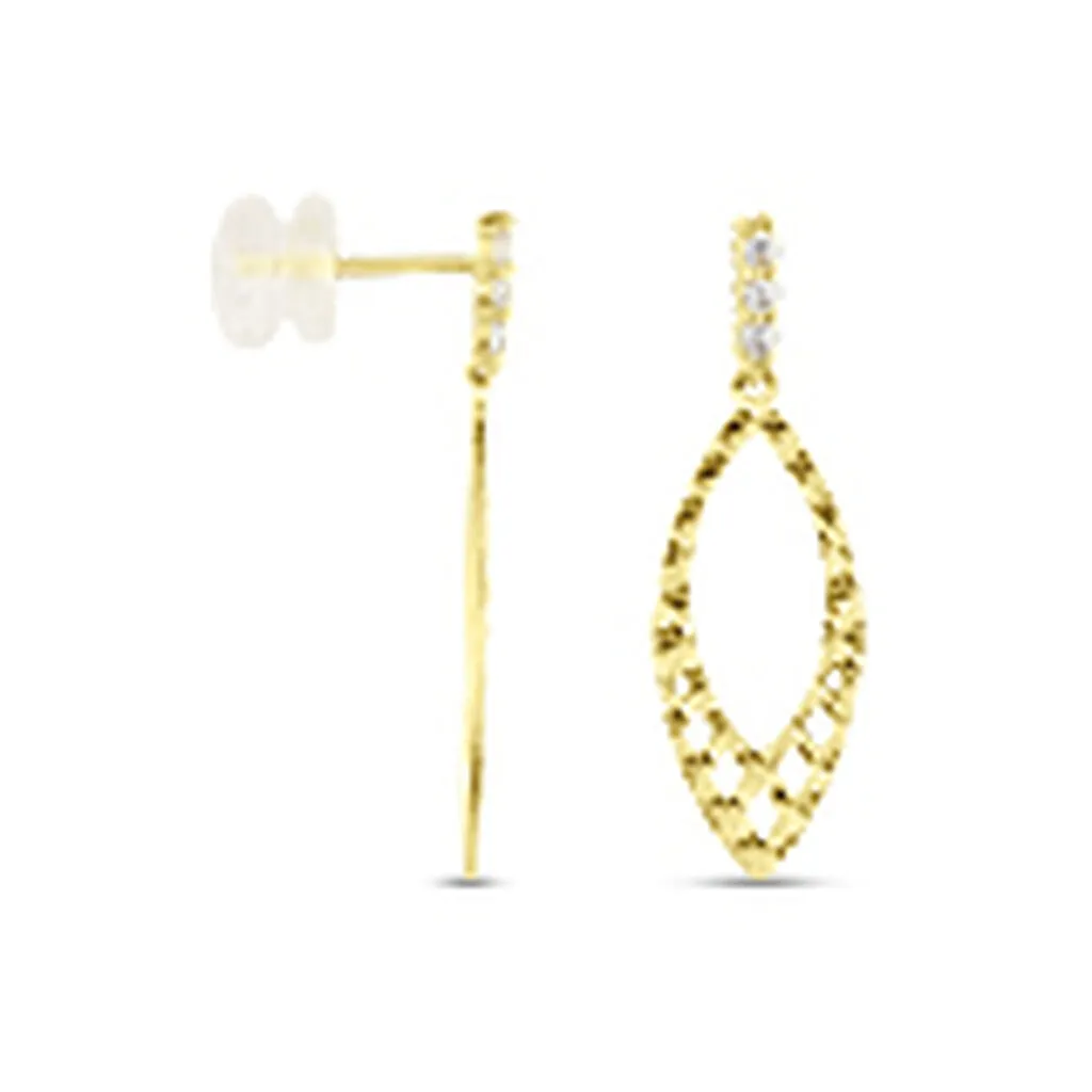 Histoire D'Or Boucles D'oreilles Pendantes Or Jaune Valeriano Oxydes De Zirconium 2 Histoire D'Or Boucles D'oreilles Pendantes Or Jaune Valeriano Oxydes De Zirconium – Image 2